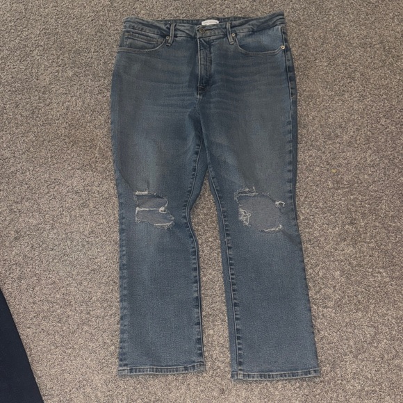 Good American Denim - Good American Dark Blue Straight Leg Jeans